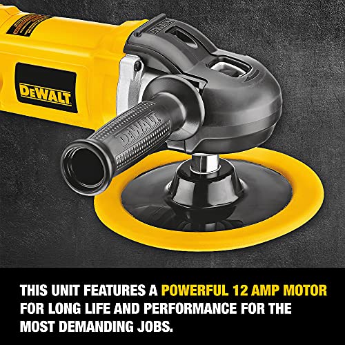 DEWALT Buffer Polisher, 7”-9”, 12 amp, Variable Speed Dial 0-3,500 RPM —  PowerPlay Tools